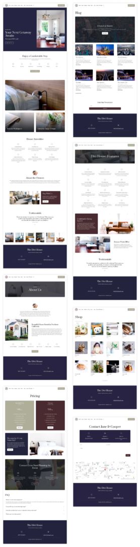 bed and breakfast starter site for Divi