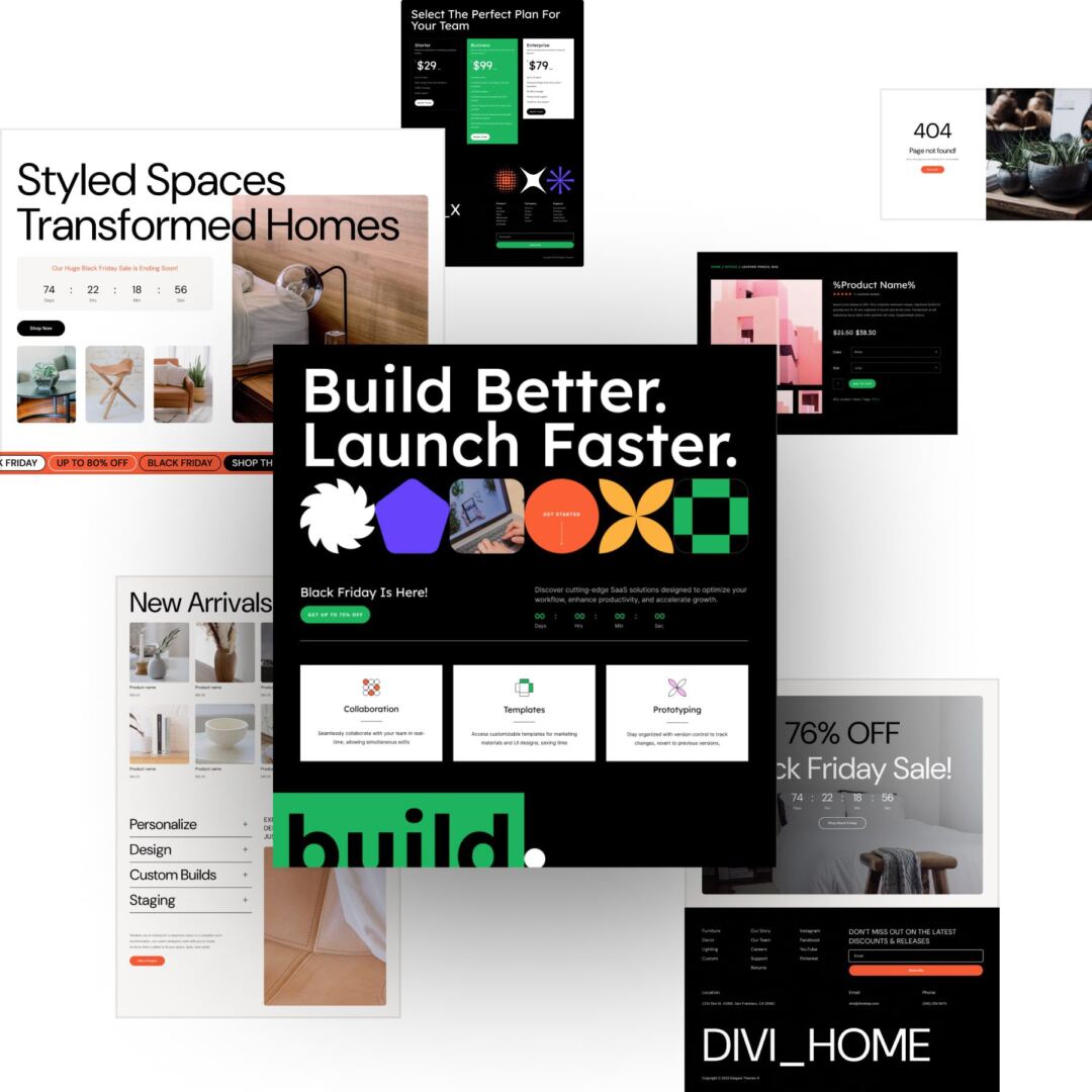 Divi Black Friday Website Packs