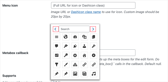 Changing menu icon for a custom post type in WordPress