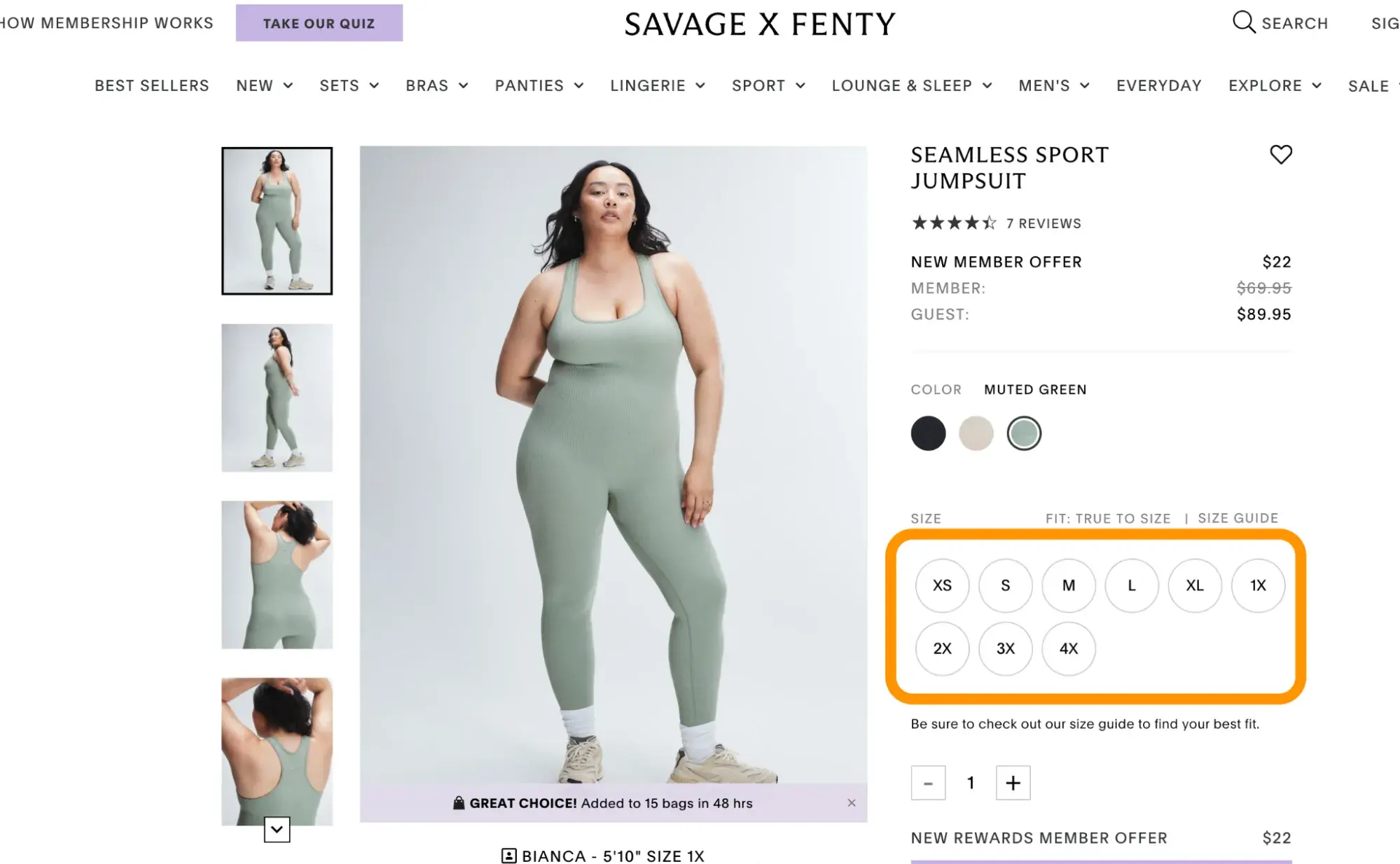 inclusive ecommerce website examples: Savage X