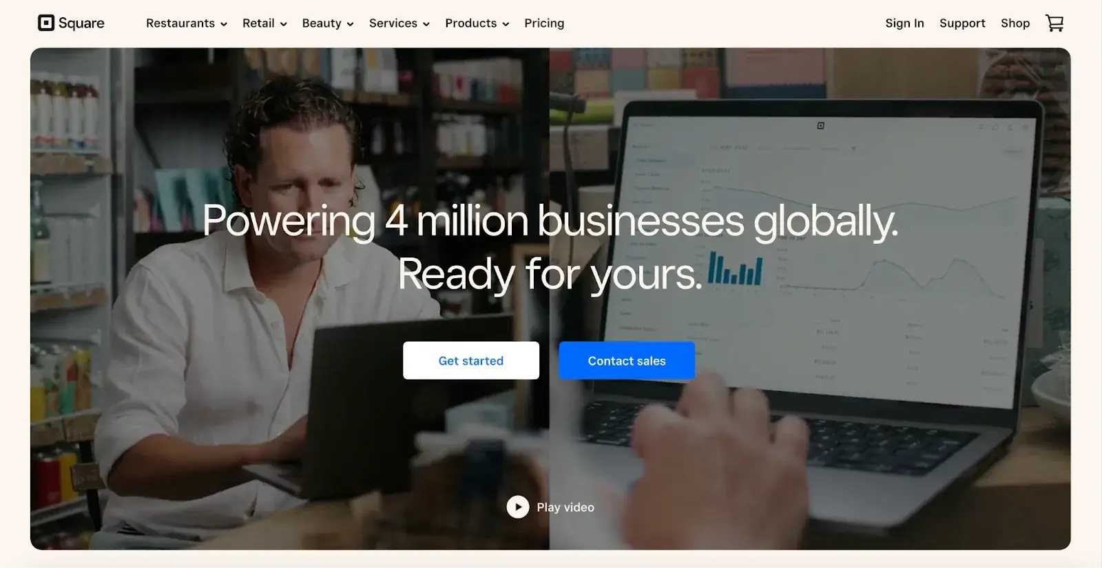 Square’s homepage