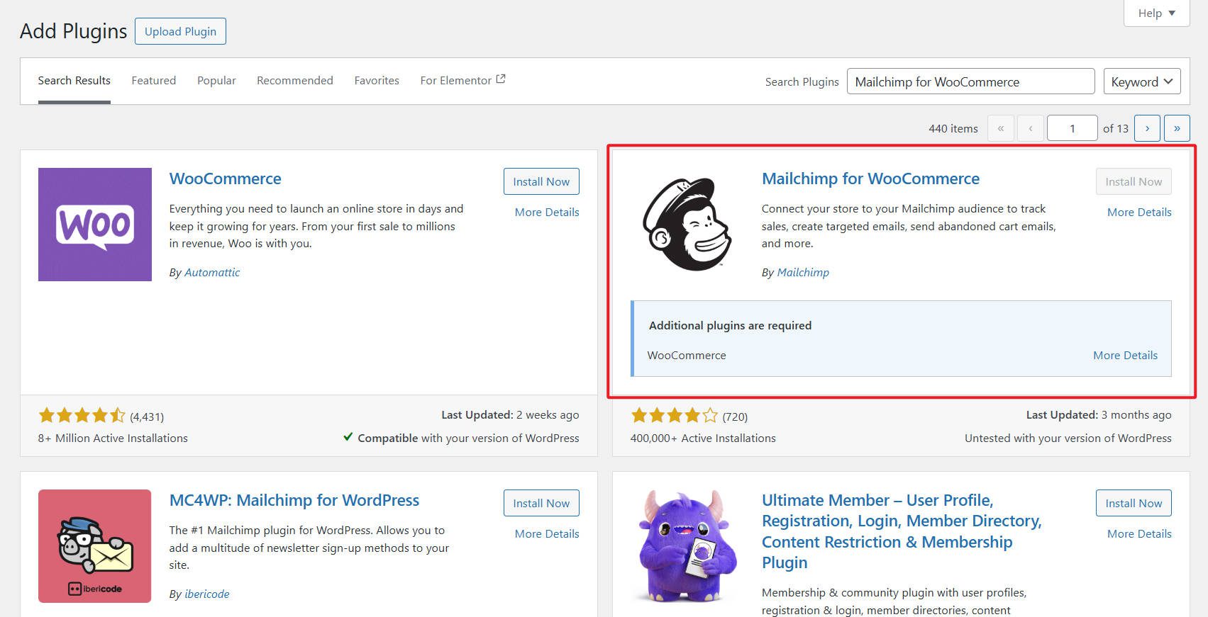 Mailchimp for WooCommerce Plugin