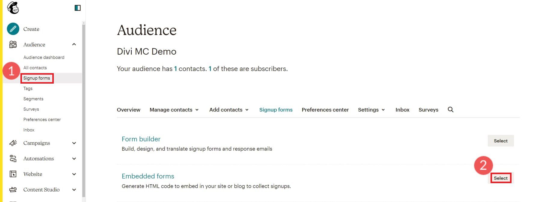 Step-3-Create-Mailchimp-Embed-Form