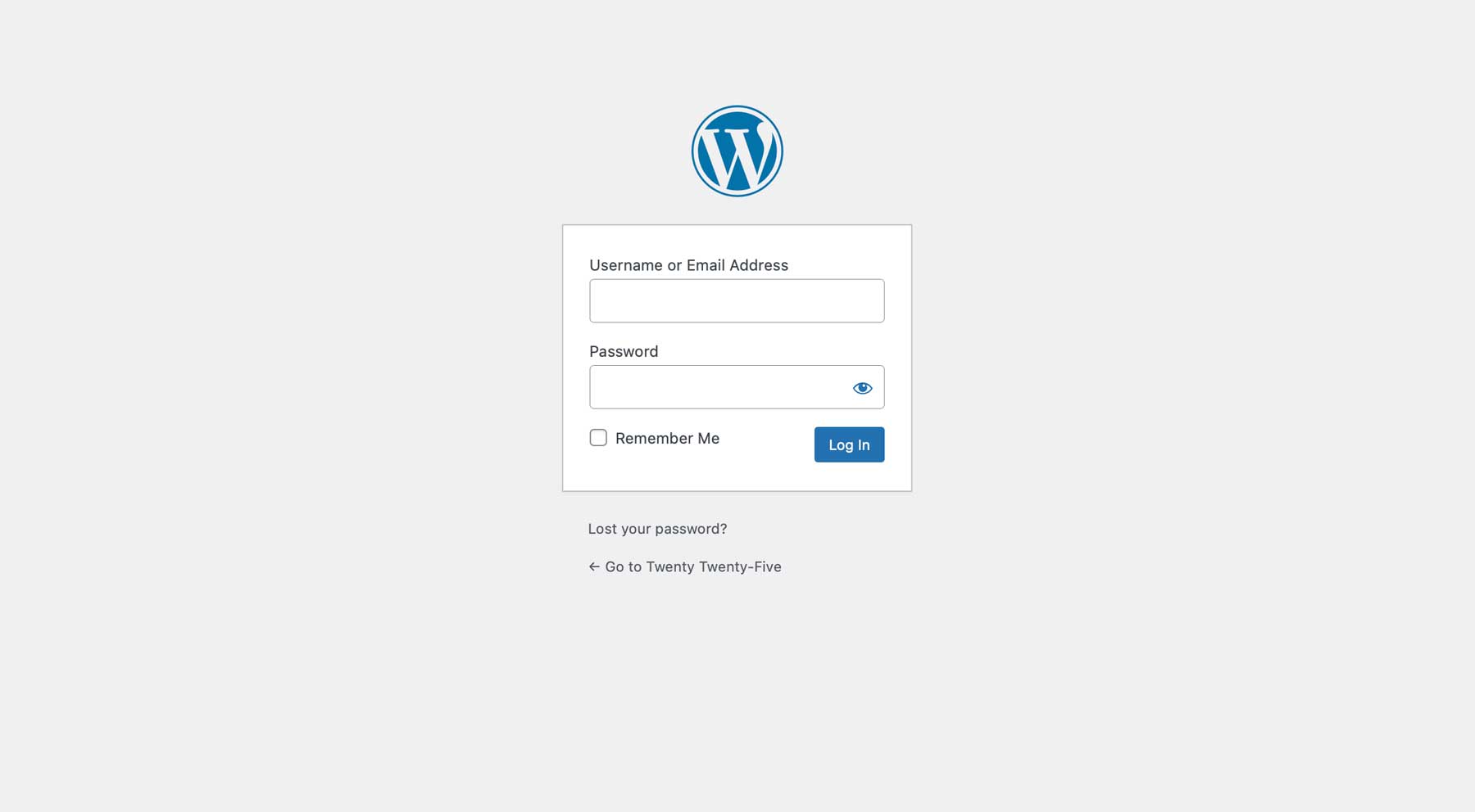 WordPress login