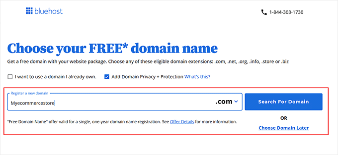 Choose a domain name for your store