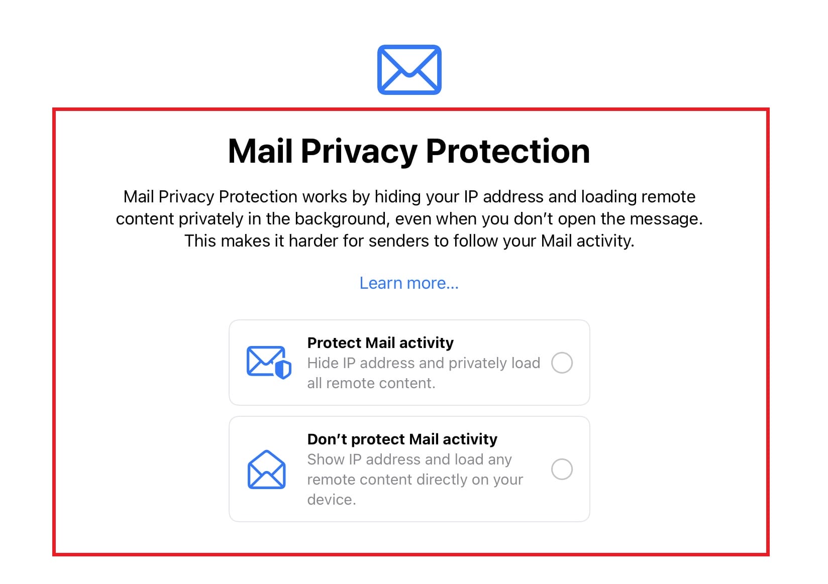 iOS 15 Email Privacy Setting