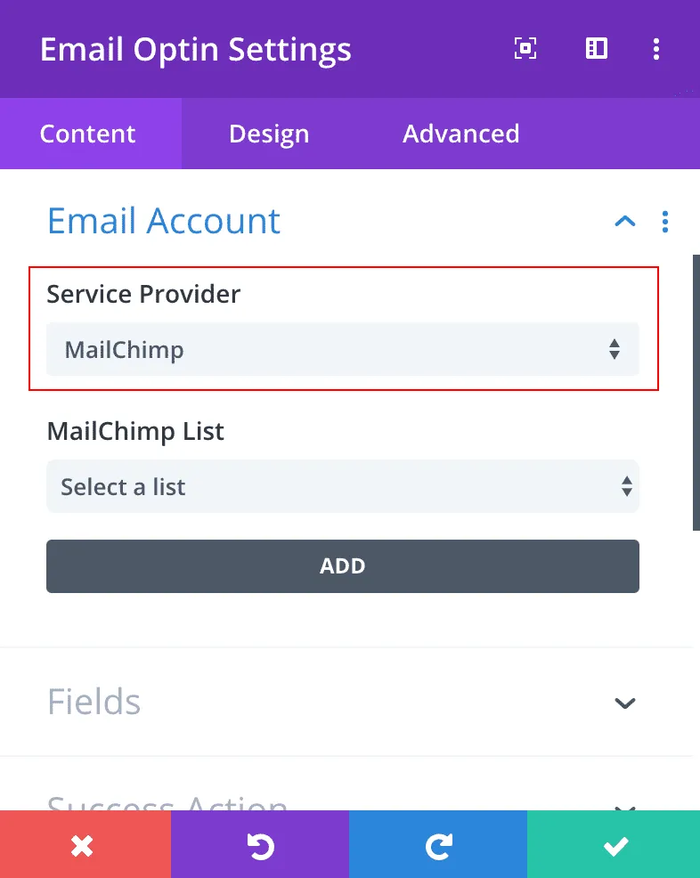 Integrate Mailchimp or CTCT with Divi Forms