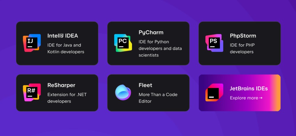 JetBrains IDE interface highlighting its professional coding environment