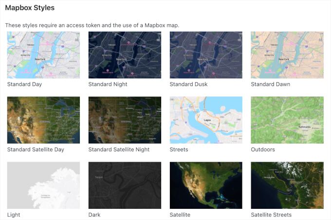 Mapbox styles