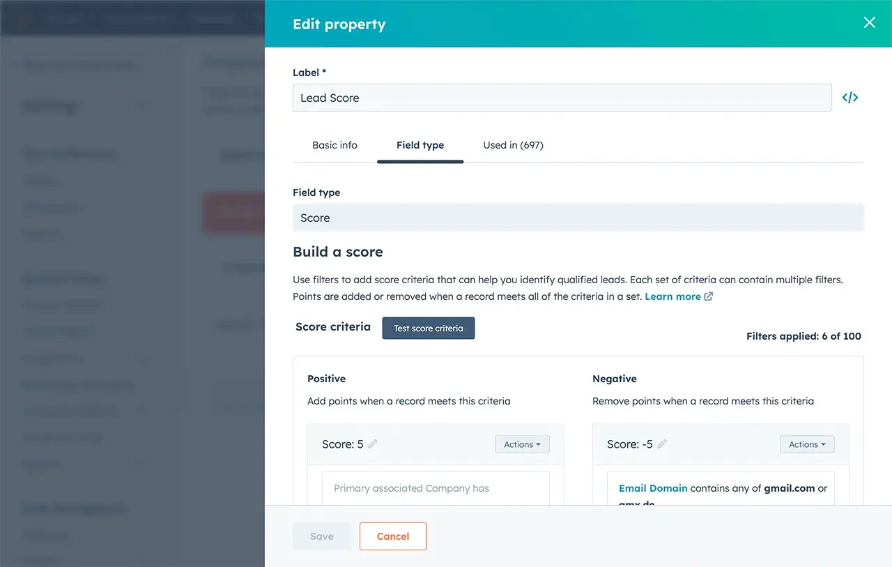 predictive and traditional scoring with hubspot