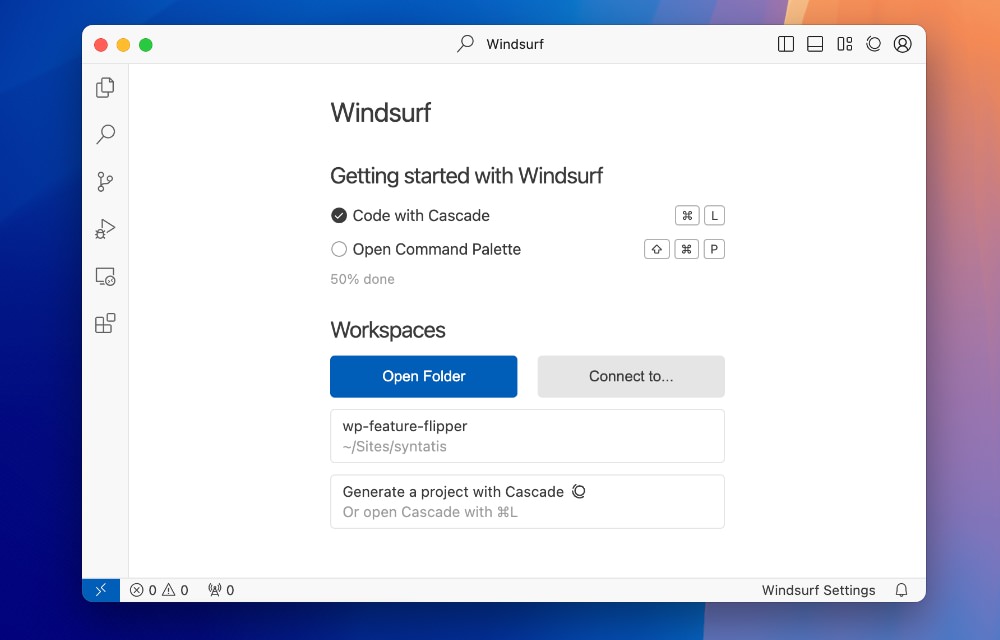 Windsurf IDE interface showcasing autonomous AI-powered features