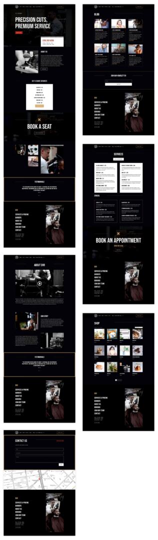 Barber starter site for Divi