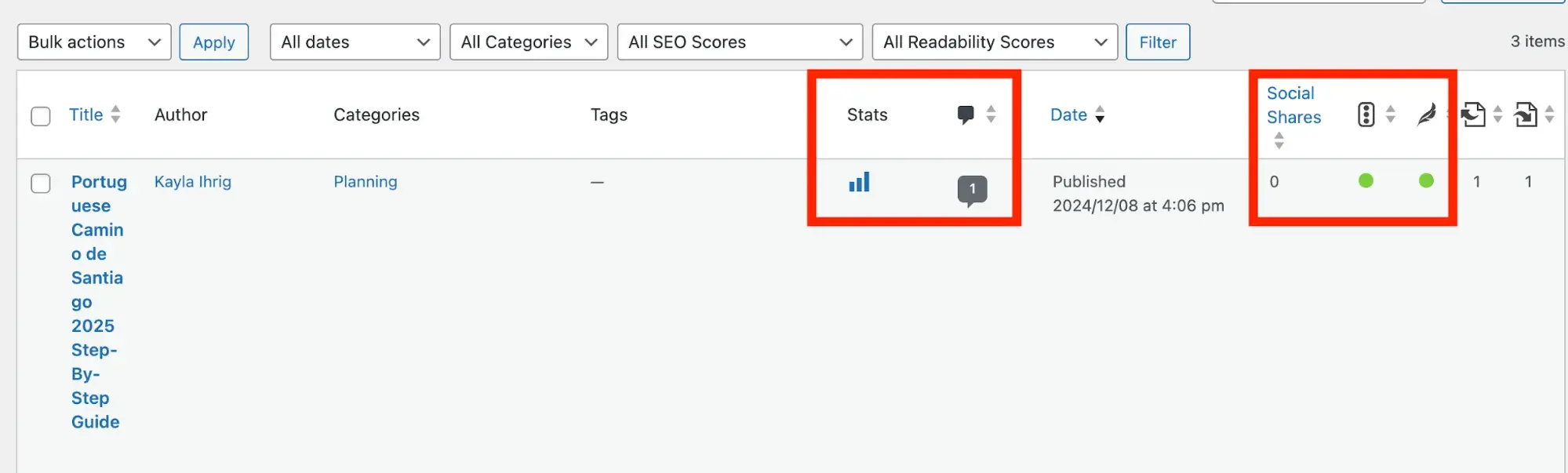 wordpress as a content scoring tool