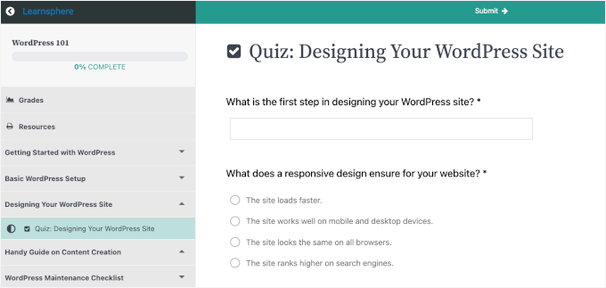 MemberPress Quizzes