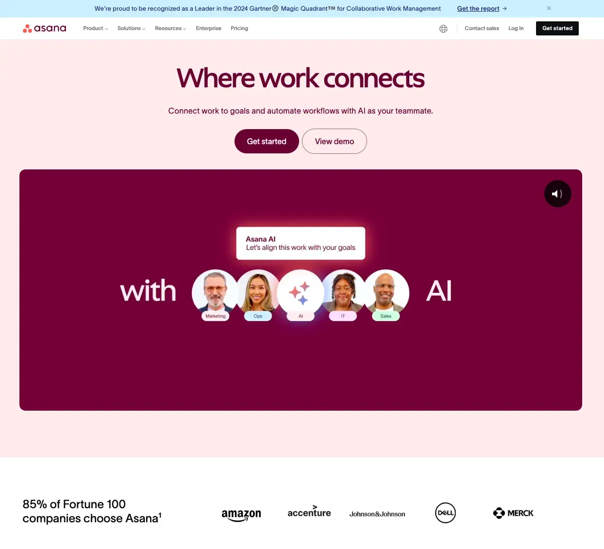 saas landing page examples we love: asana