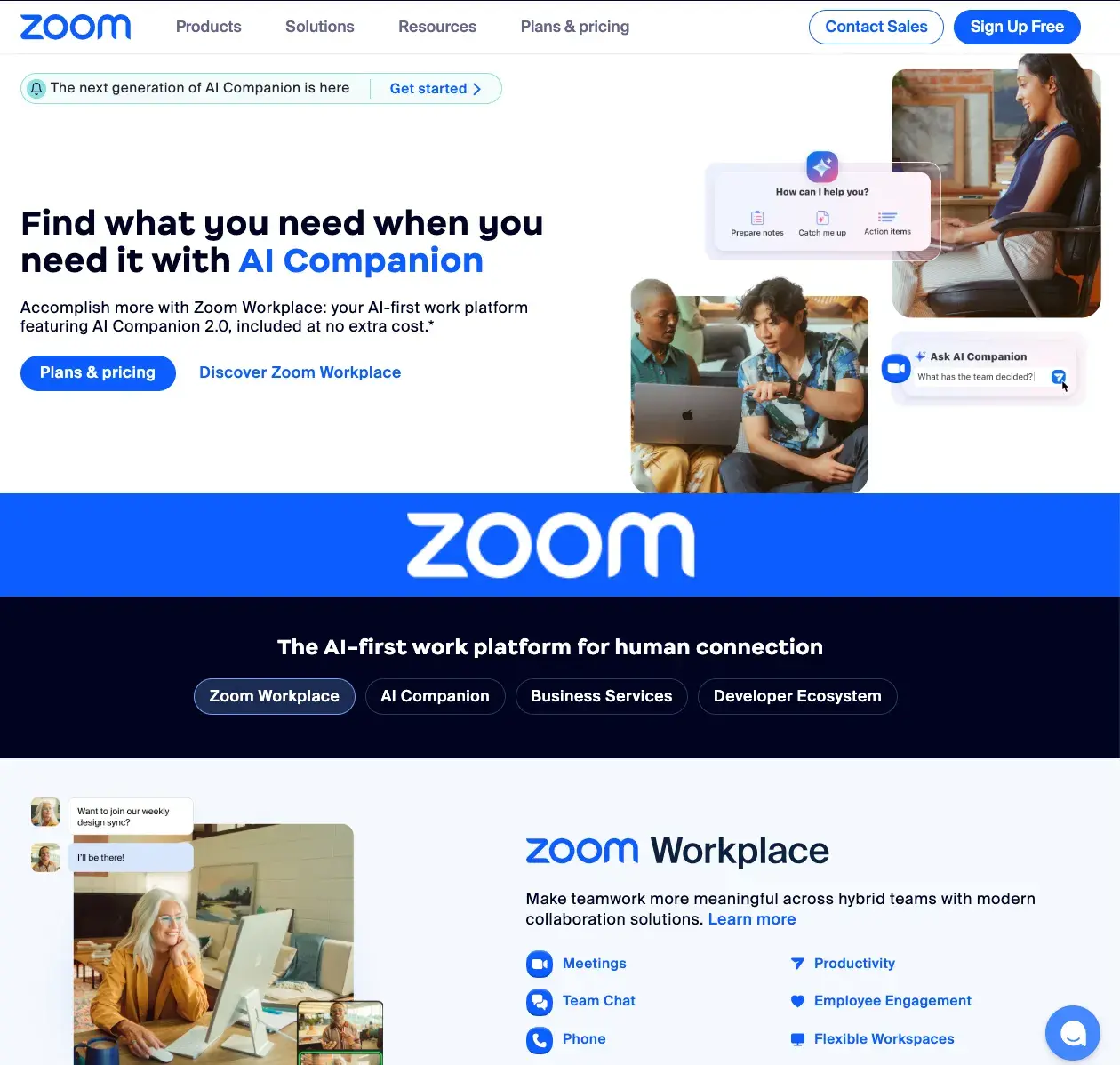 saas landing page examples we love: zoom