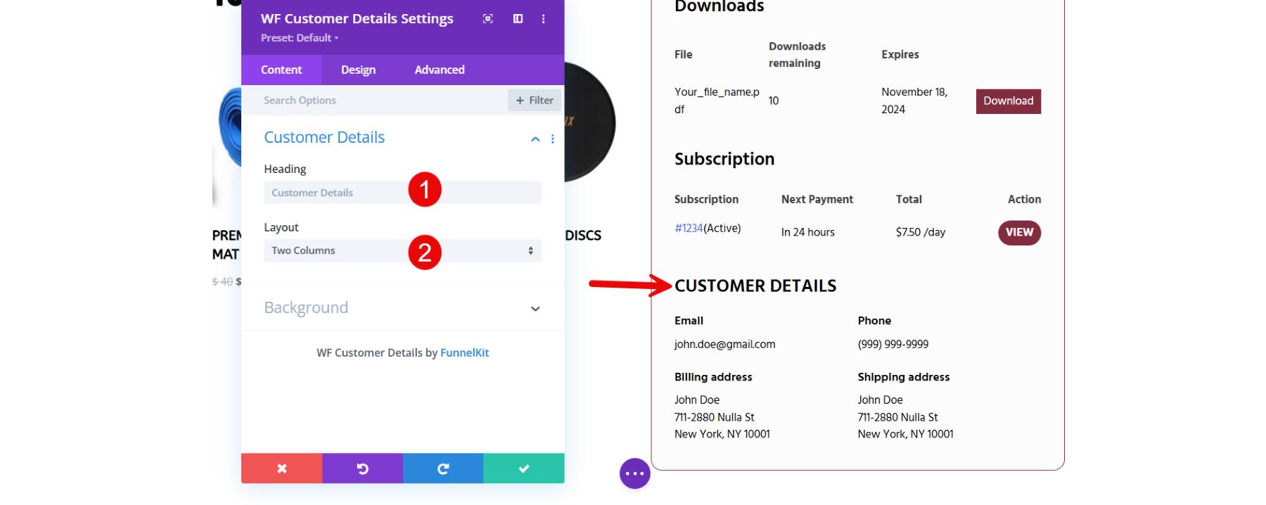 woocommerce customer details