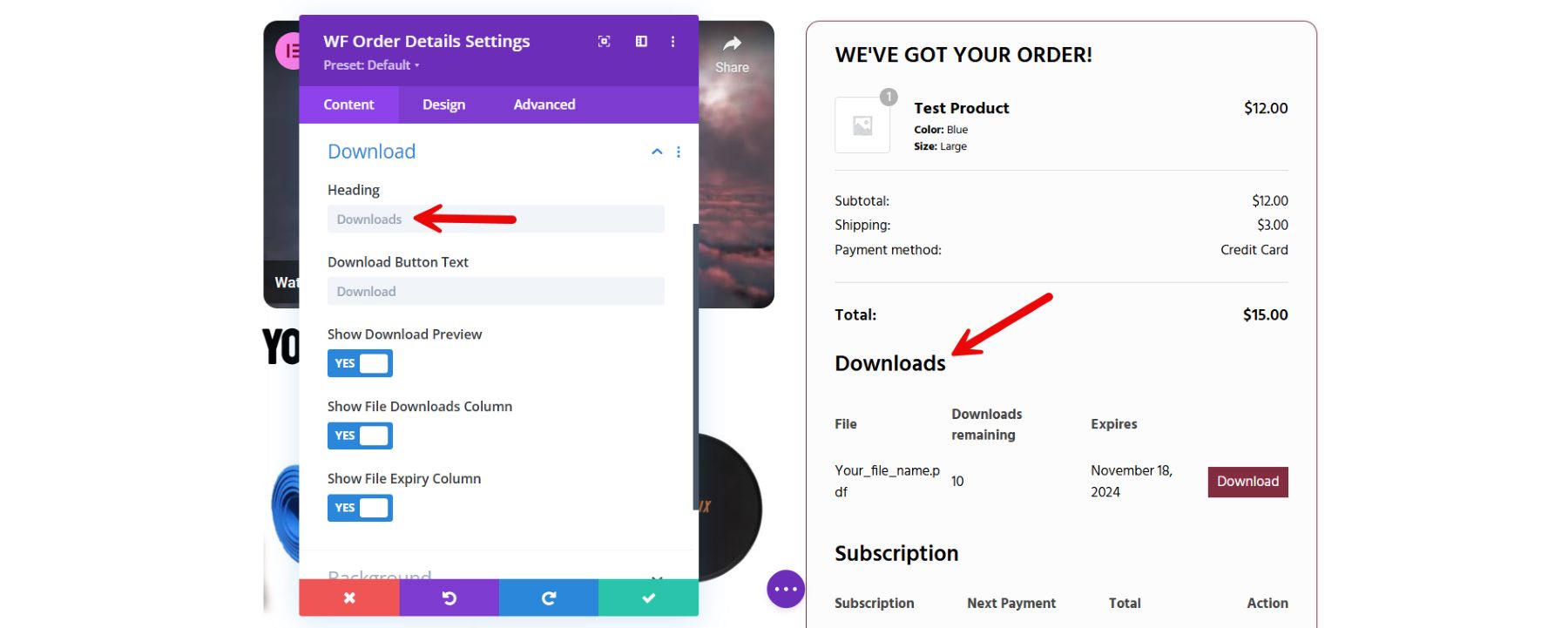 woocommerce order download