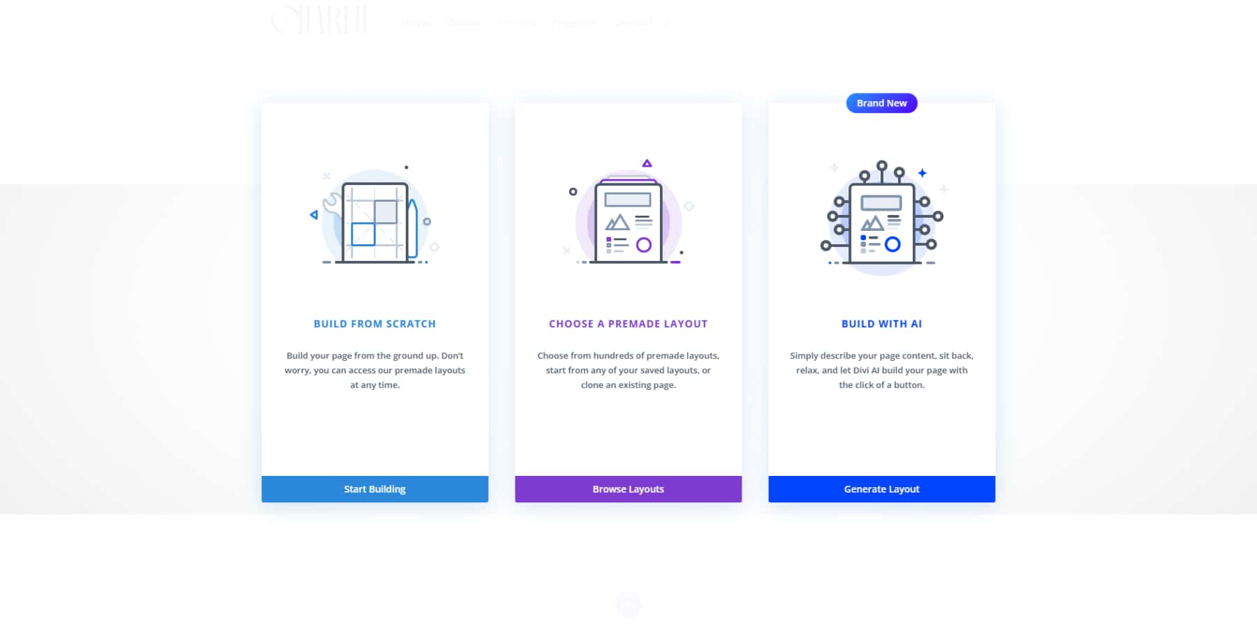 A screenshot of paths presented when Divi is launched