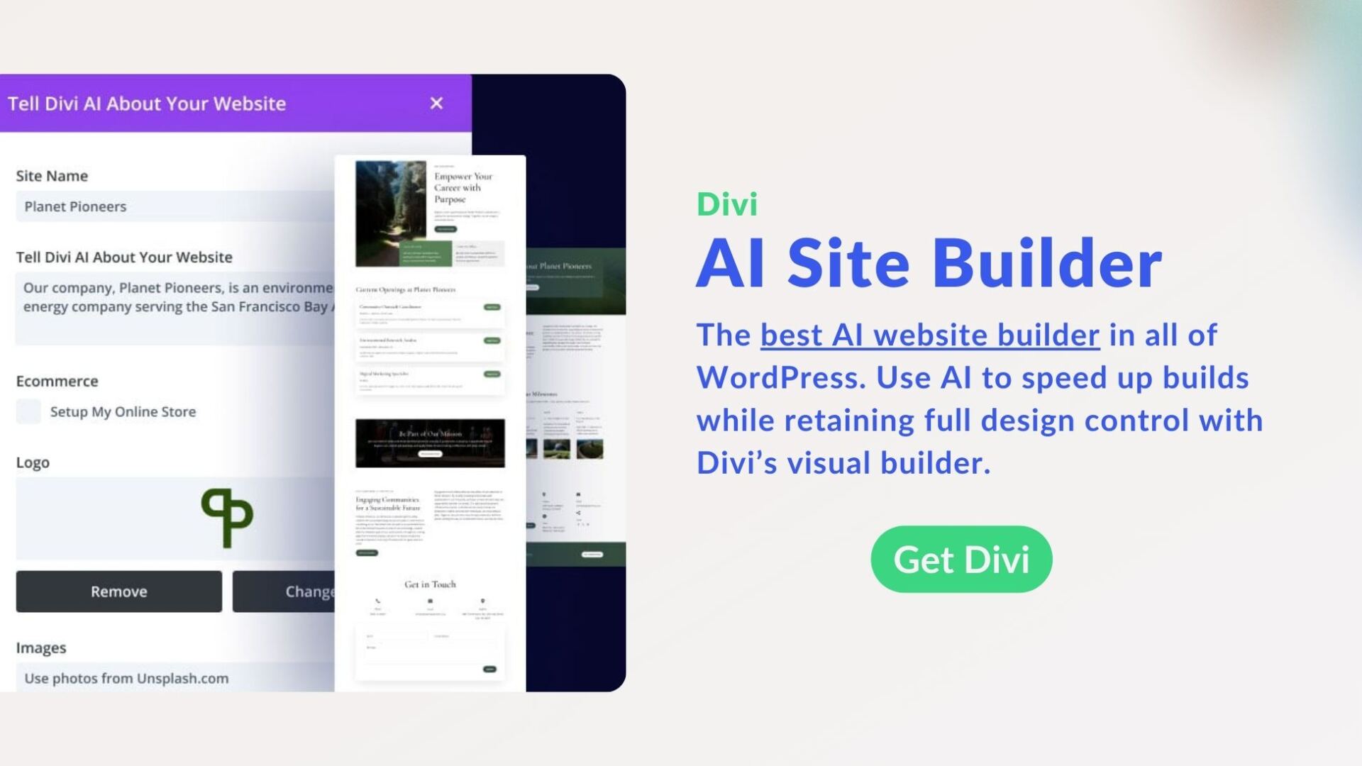 Divi AI Website Builder