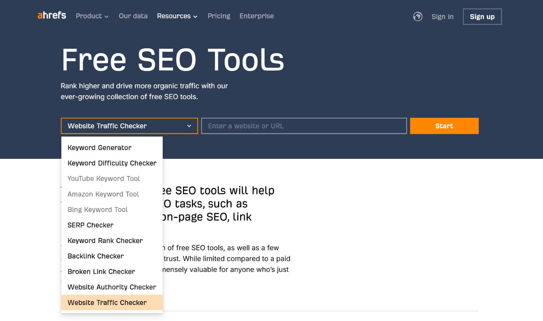 with-border ahrefs free seo tools