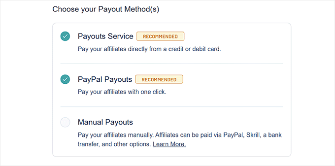 Choosing a payment method for your referral network