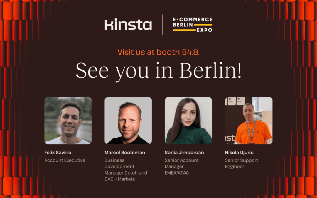 Meet Kinsta on the E-commerce Berlin Expo 2025