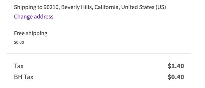 Itemized tax rates