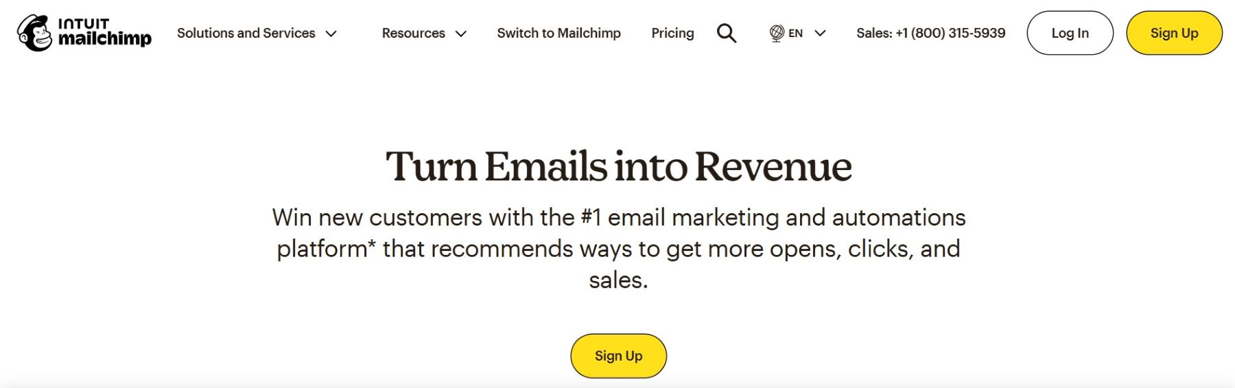 mailchimp homepage feb 2025