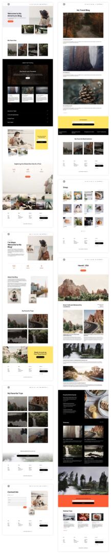 Travel Blog starter site for Divi