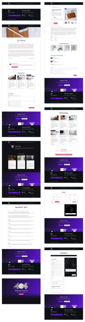 virtual event starter site for Divi