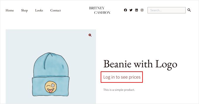 Asking users to log in to see WooCommerce prices