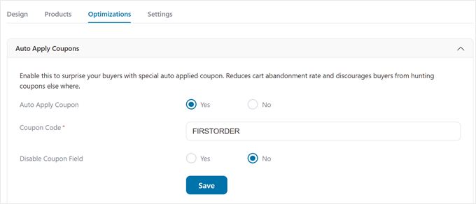 Enabling auto-apply coupons in FunnelKit