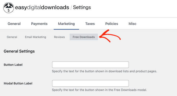 Configuring EDD's lead magnet add-on 