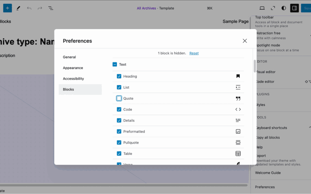 Methods to disable and lock Gutenberg blocks