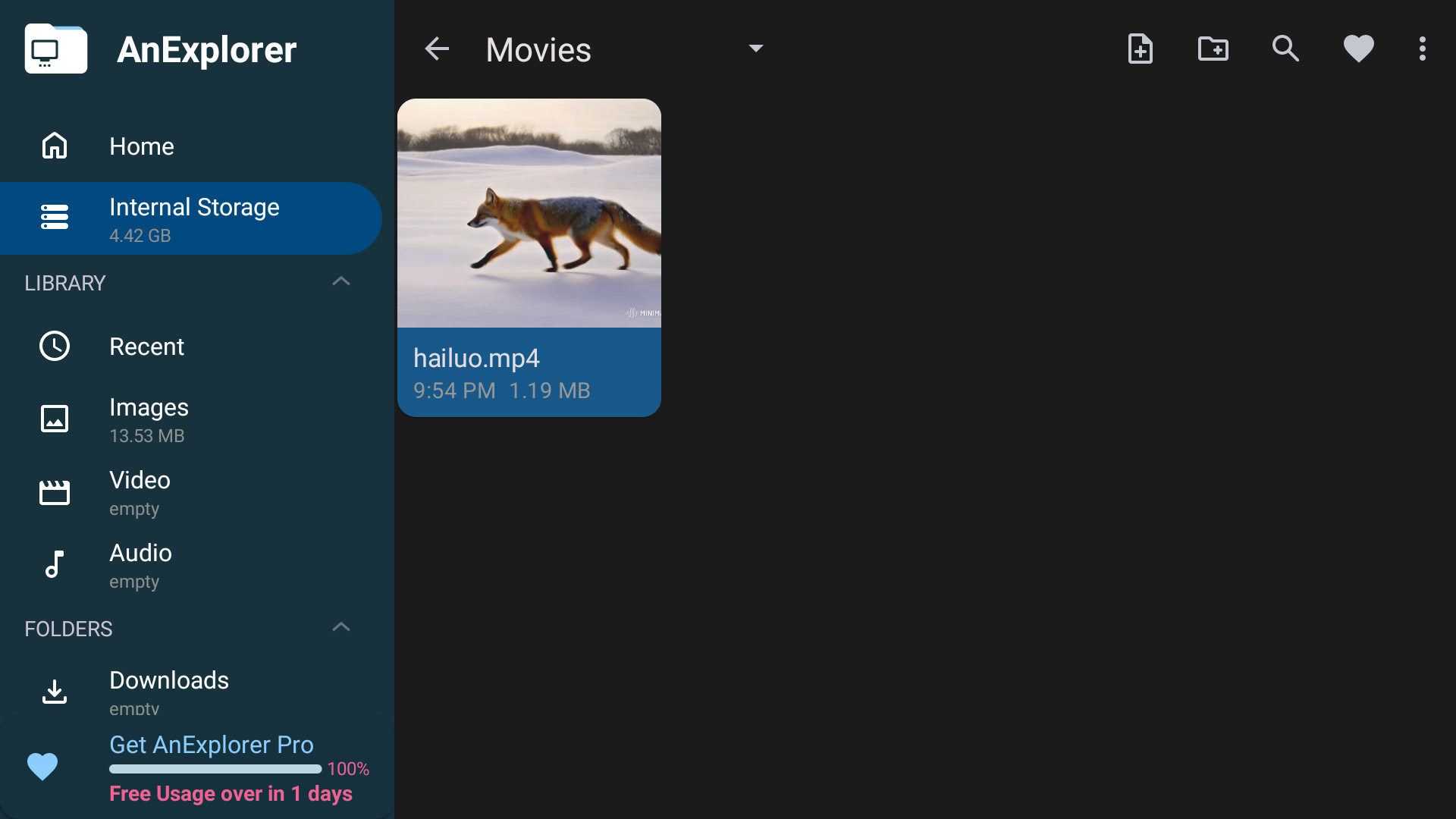 List of movies inside Movies folder