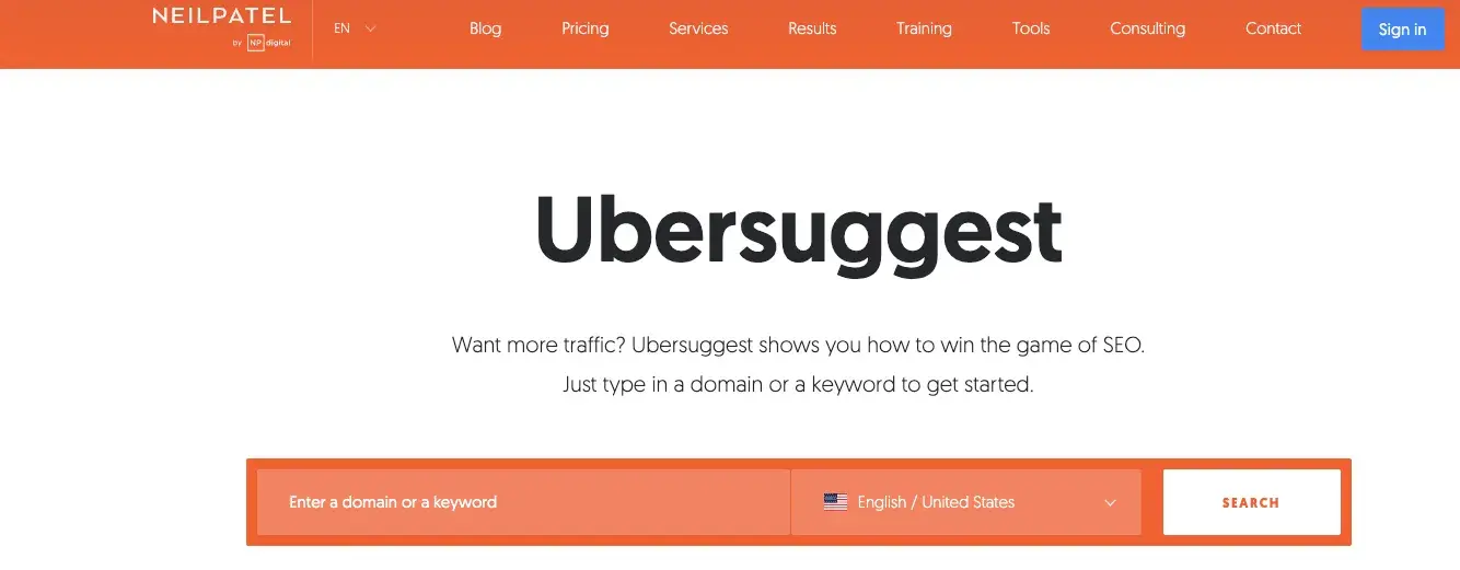 ubersuggest is a good free keyword research tool.