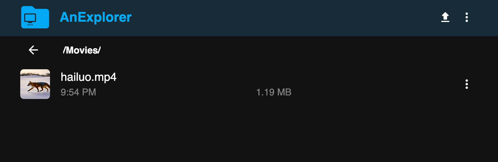 Movie successfully transferred to Smart TV