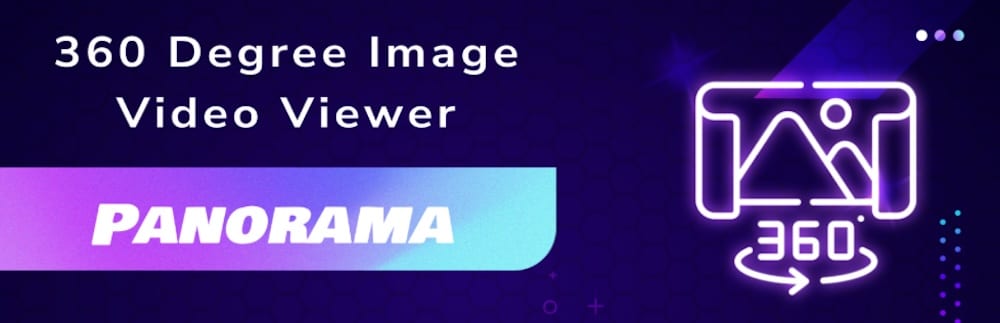 A screenshot of the banner used on the Plugin Repository page for Panorama Viewer.