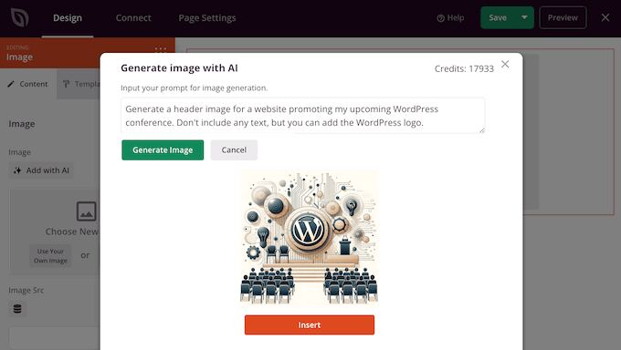 How to generate AI images for your one-page website