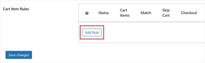 Adding a rule to enable SkipCart