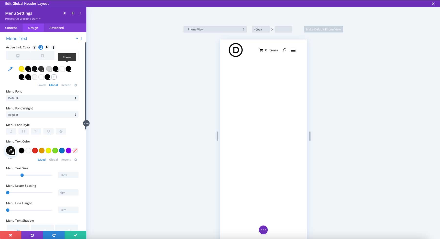 Co-Working starter site for Divi