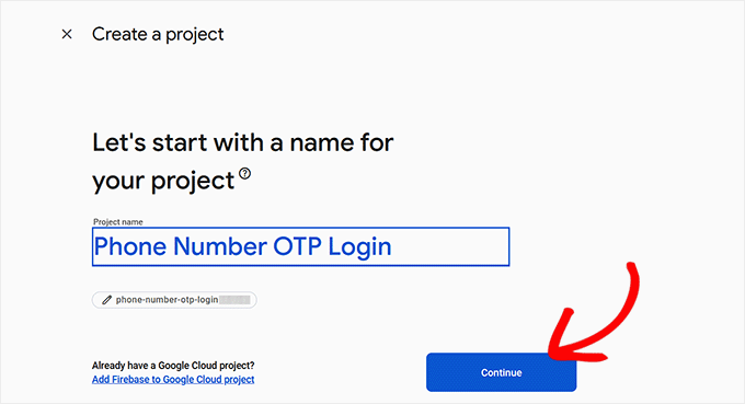 Add a name for your project