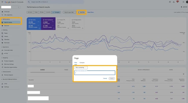 screenshot demonstrates the step-by-step process of identifying buyer journey keywords using Google Search Console.