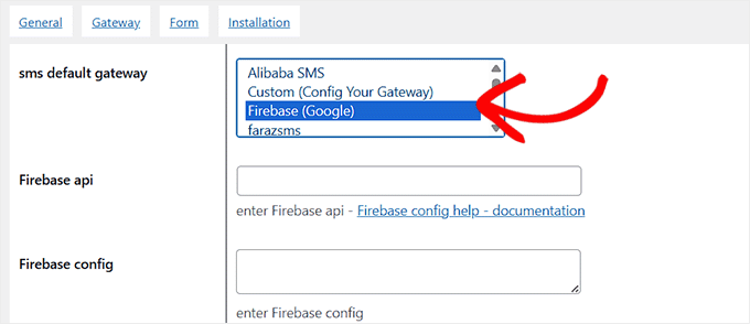 Choose an SMS gateway