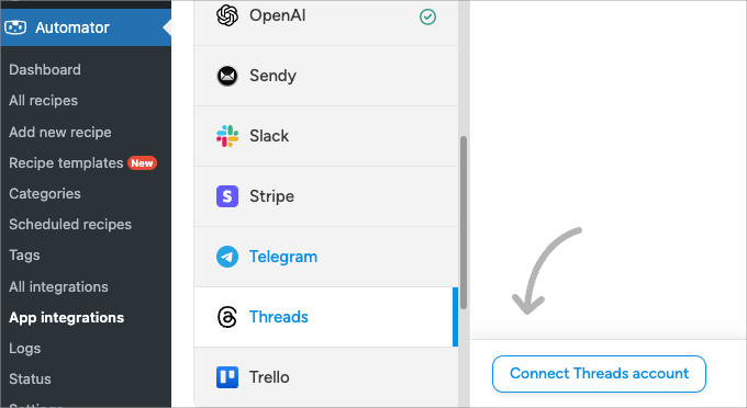 Uncanny Automator app integration Threads