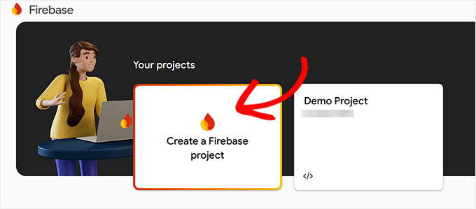 Create a firebase project
