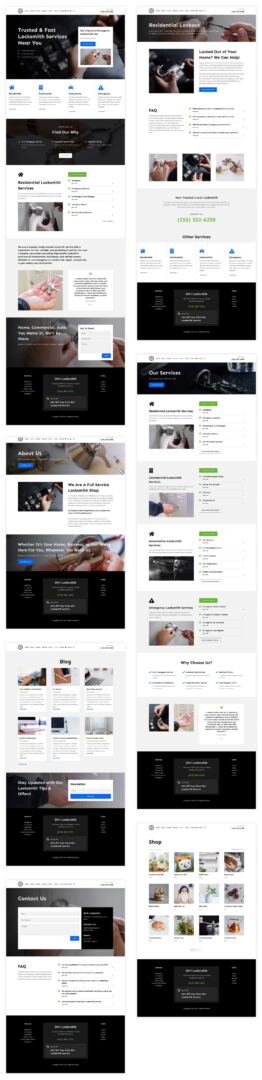locksmith starter site for Divi