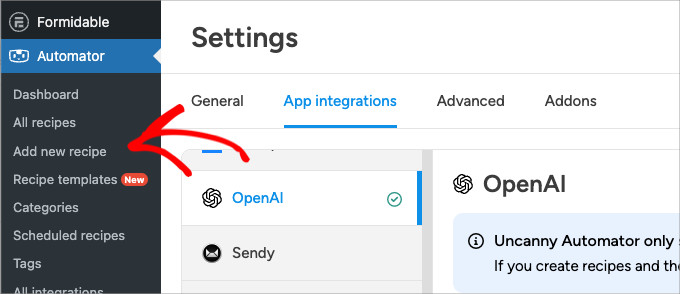 OpenAI add new recipe
