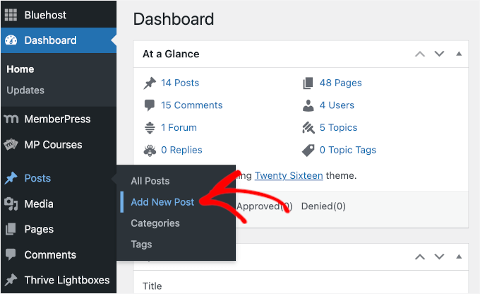 Adding a new post